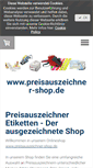 Mobile Screenshot of preisauszeichner-shop.de